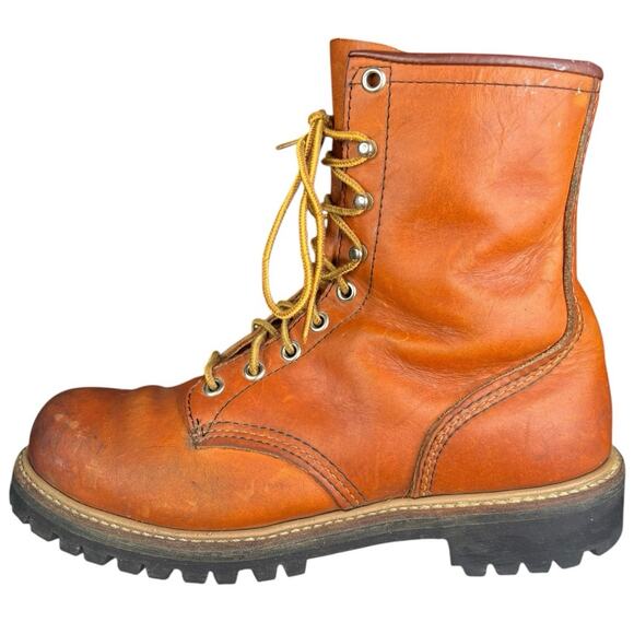 Vintage 80’s Red Wing Irish Setter Men’s Brown Leather Logger Boot Size 8.5 C